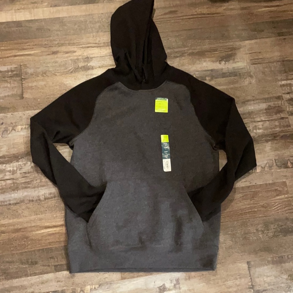 Tek Gear gray/black hoodie ultra soft fleece